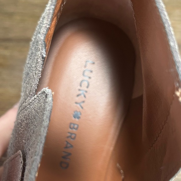 Lucky Brand Brinkley suede leather laser cut size 9 - Picture 9 of 12